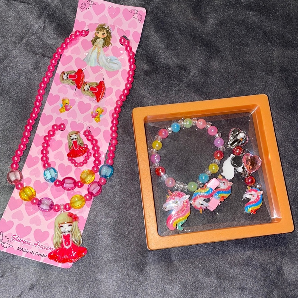 10 pc TWO Gifts Sweet Princess Baby Girl Jewelry She Will LOVE!!!!